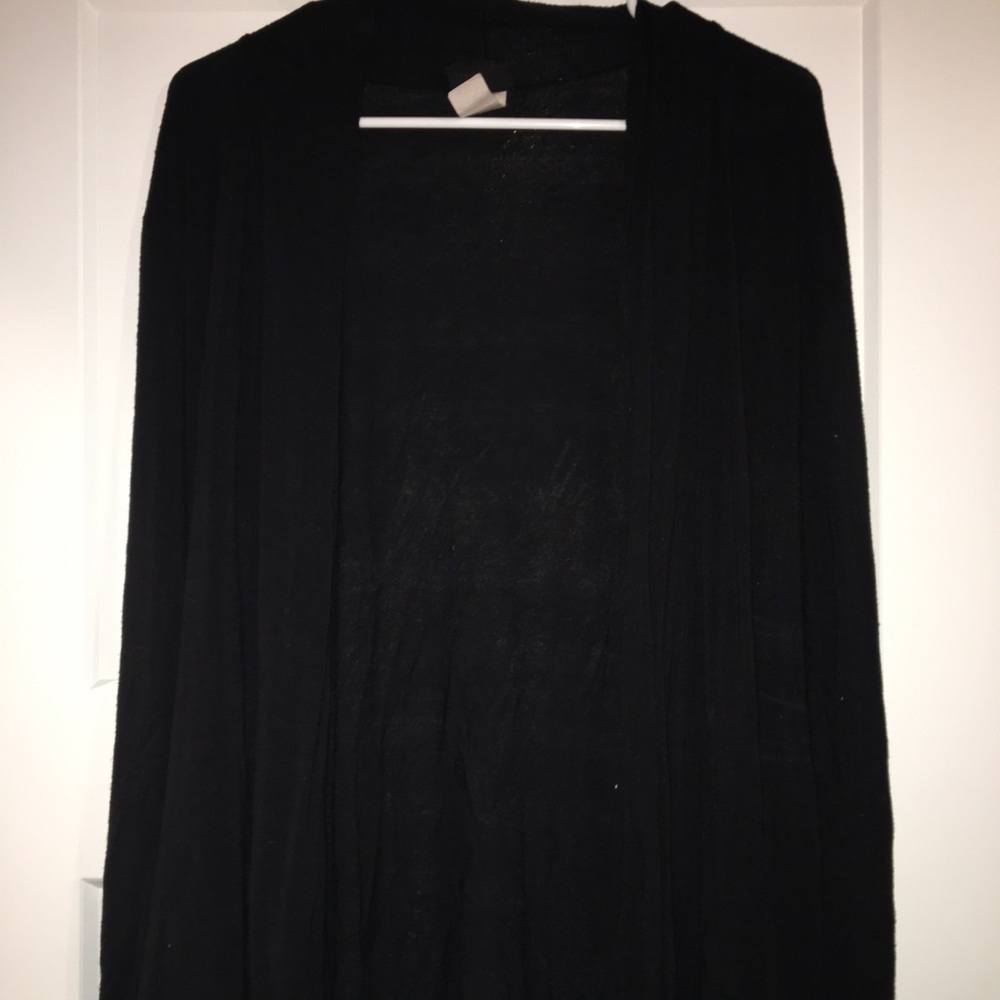 Black cotton cardigan JKLA California size medium